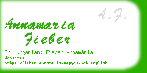 annamaria fieber business card